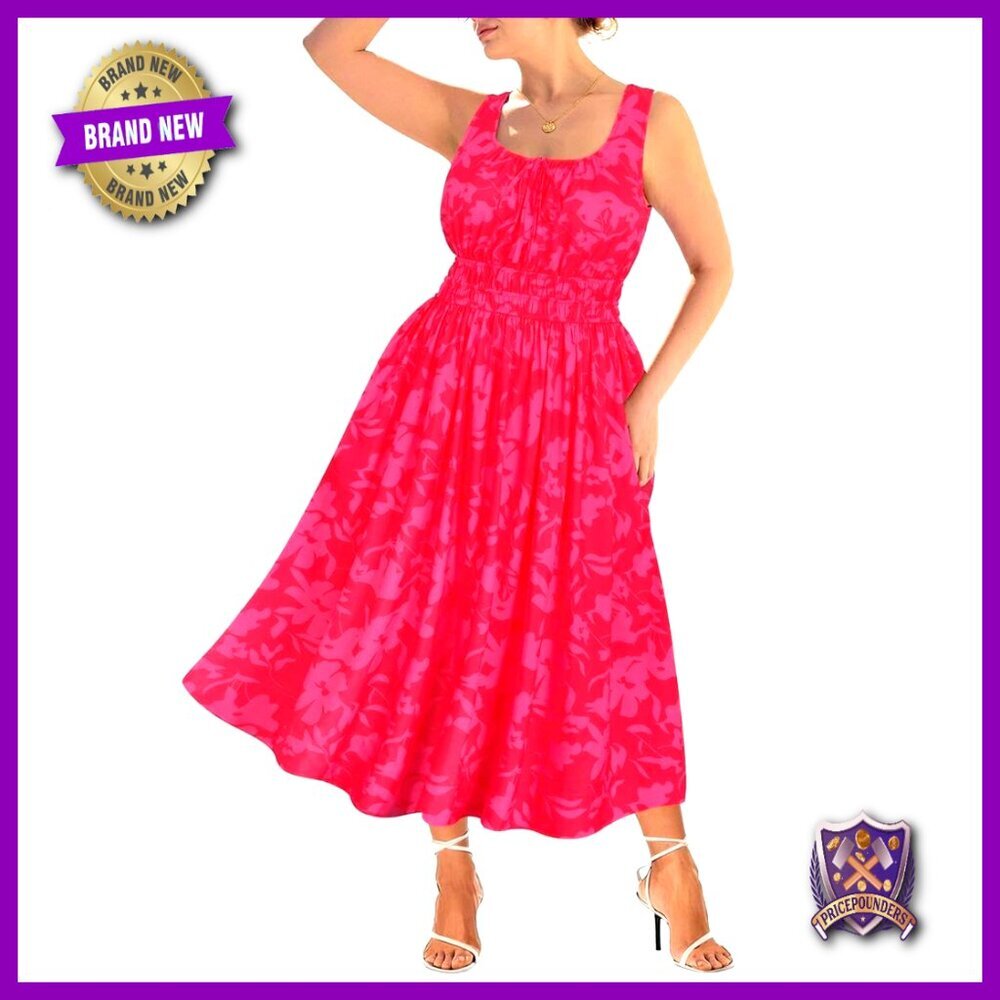 Plus Size Maxi Dress Spaghetti Strap Square Neck Boho Summer Beach Sundress